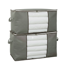 틸하우스 패브릭 이불 보관함 60L, 그레이, 2개