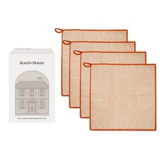 람스홈 딥클린 극세사 주방 행주 밀크 베이지 4p, 1개