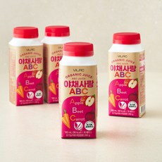 비락 유기농 야채사랑ABC, 180ml, 4개