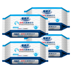 無塵氏 酒精抗菌擦拭巾, 80張, 居家清潔適用, 4包