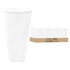 萬福 全白22oz冷熱共用杯 90口徑, 1箱, 1000個裝