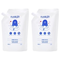FRANKLIIN 핸드워시 리필, 무향, 2개, 450ml