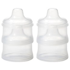 MOTHER-K 積木式奶嘴收納補充盒 分開存放使用過與未使用的奶嘴, 透明色, 2個