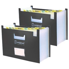 Databank 三田文具 12層站立式風琴夾 OT-A412, 黑色, 2個