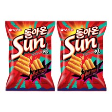 ORION 好麗友 Sun陽光波浪玉米脆片 香辣口味, 135g, 2包