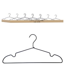 Craftsman In Storage 收納職人 極簡超輕量無痕防滑太空鋁合金衣架 升級款 41cm, 10個, 消光黑