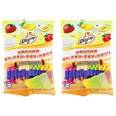 Olegamo 歐拉歌夢 水果味雪糕棒 優格+芒果+草莓+哈密瓜口味, 96g, 2袋