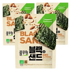 Pulmuone 圃美多 杏仁海苔夾心脆片, 20g, 3個