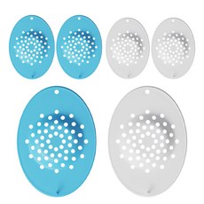 Lens Catch硬式隱眼洗手台防掉落矽膠墊, 藍色 + 白色, 3組