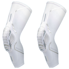 A-ZEAL 高強度防撞運動護膝-1入(人體工學設計/鱗紋防撞墊/高彈性SP7080)白色M號, 2入, M號, 白色