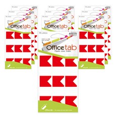 LATECH Office Tab 塑料彩色索引貼紙 FT-105R 熒光紅 4p, 10片