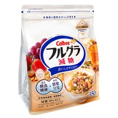 Calbee 卡樂比 Frugra 富果樂 減糖麥片 350g, 日本製造, 含膳食纖維+豆漿, 使用蜂蜜, 1包