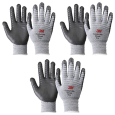 3M 舒適型止滑耐磨手套 Stop, Melangegray, 3雙