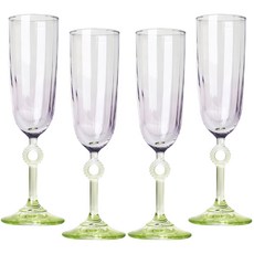 레이클 엘리트 샴페인잔 퍼플 옐로우, 150ml, 4개