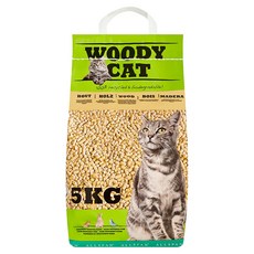 WOODY CAT 美克斯 松木砂, 5kg, 1包, Unscented