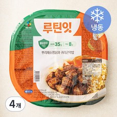 CJ제일제당 루틴잇 뿌리채소찜닭과 귀리곤약밥 (냉동), 404g, 4개