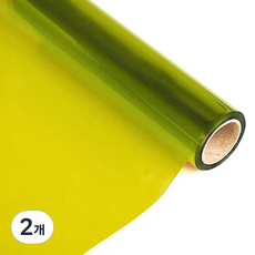 透明彩色PVC膜 黃色, 950 x 1000 x 0.3mm, 2個