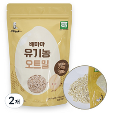 Baemama 孩童副食品即食燕麥片, 200g, 2個
