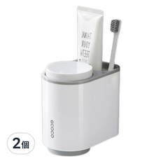 ecoco 意可可 省空間磁吸雙杯收納架, 2個, 氣質灰