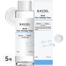 RAVIEL 자작나무 시카 카밍 토너, 5개, 150ml