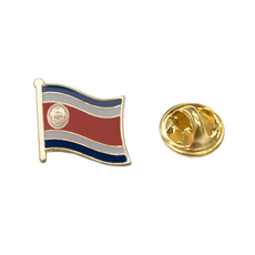 A-ONE 匯旺 哥斯達黎加國旗別針 2g彩色 尺寸15mm x 12mm x 1mm, NO.056P, 3件