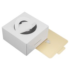 KAI 貝印 蛋糕盒 18cm 組裝尺寸 225 x 225 x 120mm, 白色, 1個