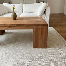 Gaongil 劍麻風格人字紋方形地毯