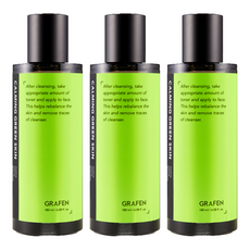 GRAFEN 舒緩綠色化妝水, 180ml, 3個