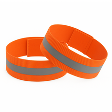 Revoon反光鏡面自行車夜光帶, 2個, 橘色