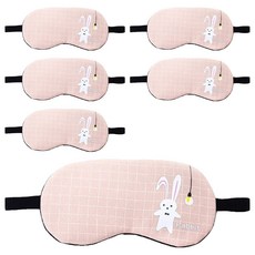 Runwave Check Animal Pack 組合睡眠面罩蝴蝶結兔子, 1入, 6個