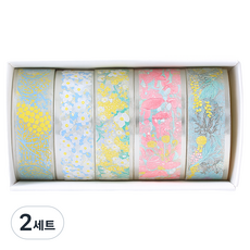 微笑設計紙膠帶 1.5cm x 2m 5款一組, 2套, style5