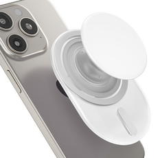 유니미오 맥세이프 호환 자력강화 마그네틱 180도 회전 스마트톡 휴대폰 거치대, 화이트, 1개