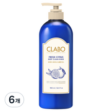 CLABO 프레쉬 시트러스 딥클린 린스 블루레몬, 960ml, 6개