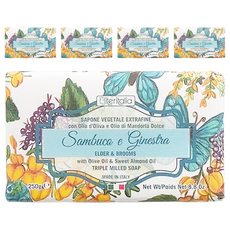 Iteritalia伊特雅 頂級植萃香氛皂-接骨木花語, 250g, 5個