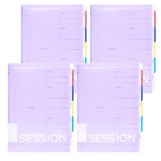 maruman SESSION 彩色活頁夾 雙重索引 26孔夾 B5 F310-30, 淺紫, 4本