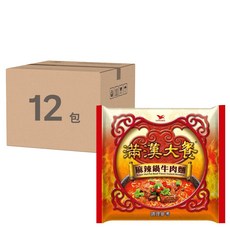 統一 滿漢大餐 麻辣鍋牛肉麵 200g, 12包