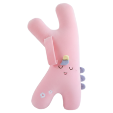 半島良品 K字安全帶抱枕睡枕, 1個, 粉獨角獸