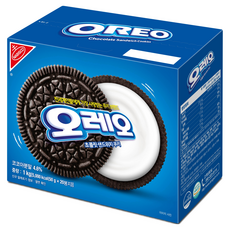 오레오 초콜릿 샌드위치 쿠키 화이트 크림, 1kg, 1개