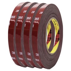 3M 壓克力泡棉灰色雙面膠帶 12mm x 5m, 4個