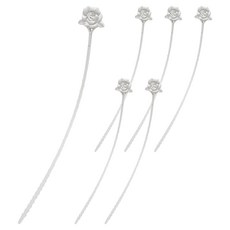 玫瑰造型排水口清潔鉤, 單一顏色, 6個