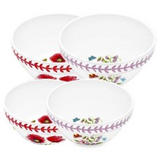 PORTmeIRION 波特玫琳恩 Botanic Garden Meadow 套組, 1套, 飯碗 2p + 湯碗 2p, 隨機出貨