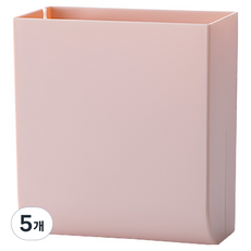 生活連結遙控器整理盒多功能迷你黏貼式收納掛架, 粉色, 5個