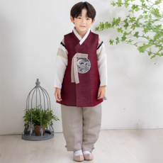 GAON BABY HANBOK 男童用 Namtak紅米色 韓服上下套裝 AM232