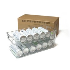 BELLOVIE 透明飲料啤酒罐整理架 2層, 單一顏色