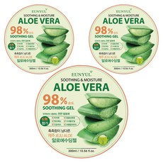 EUNYUL 98% 蘆薈舒緩凝膠 保濕, 300ml, 3罐