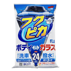 Fukupika 車外萬用巾, 24片裝, 車身玻璃清潔濕巾, 1包