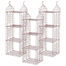 MINEING 衣櫃內掛式收納架衣架 3層 大, 淺褐色, 3個