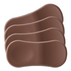 Diar 鉑金矽膠湯匙筷子座, 巧克力棕, 4個