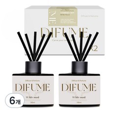 디씨네트워크 디퓸 디퓨저, 화이트머스크, 180ml, 6개