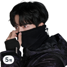 액티제노 두꺼운 겨울 방한 스포츠 기모 넥워머, 블랙, 5개